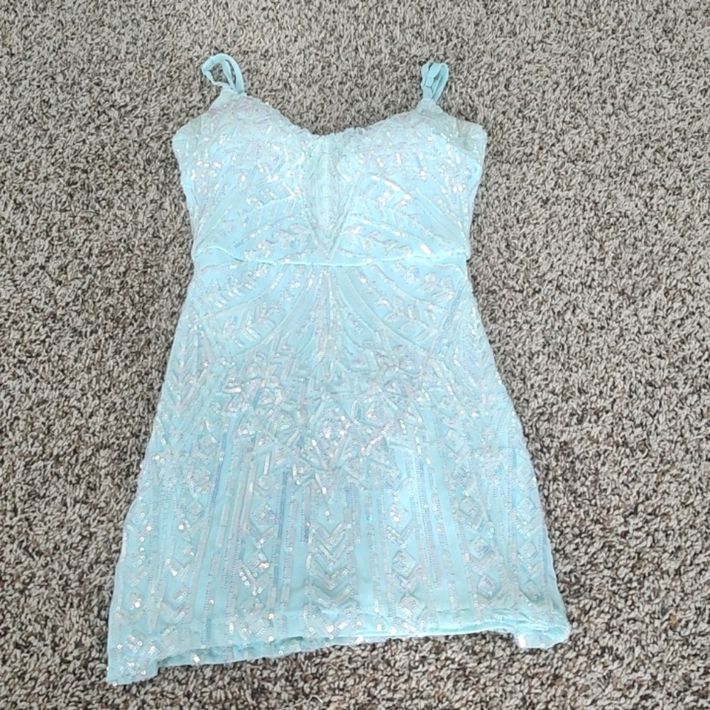 homecoming dress size 0 teal